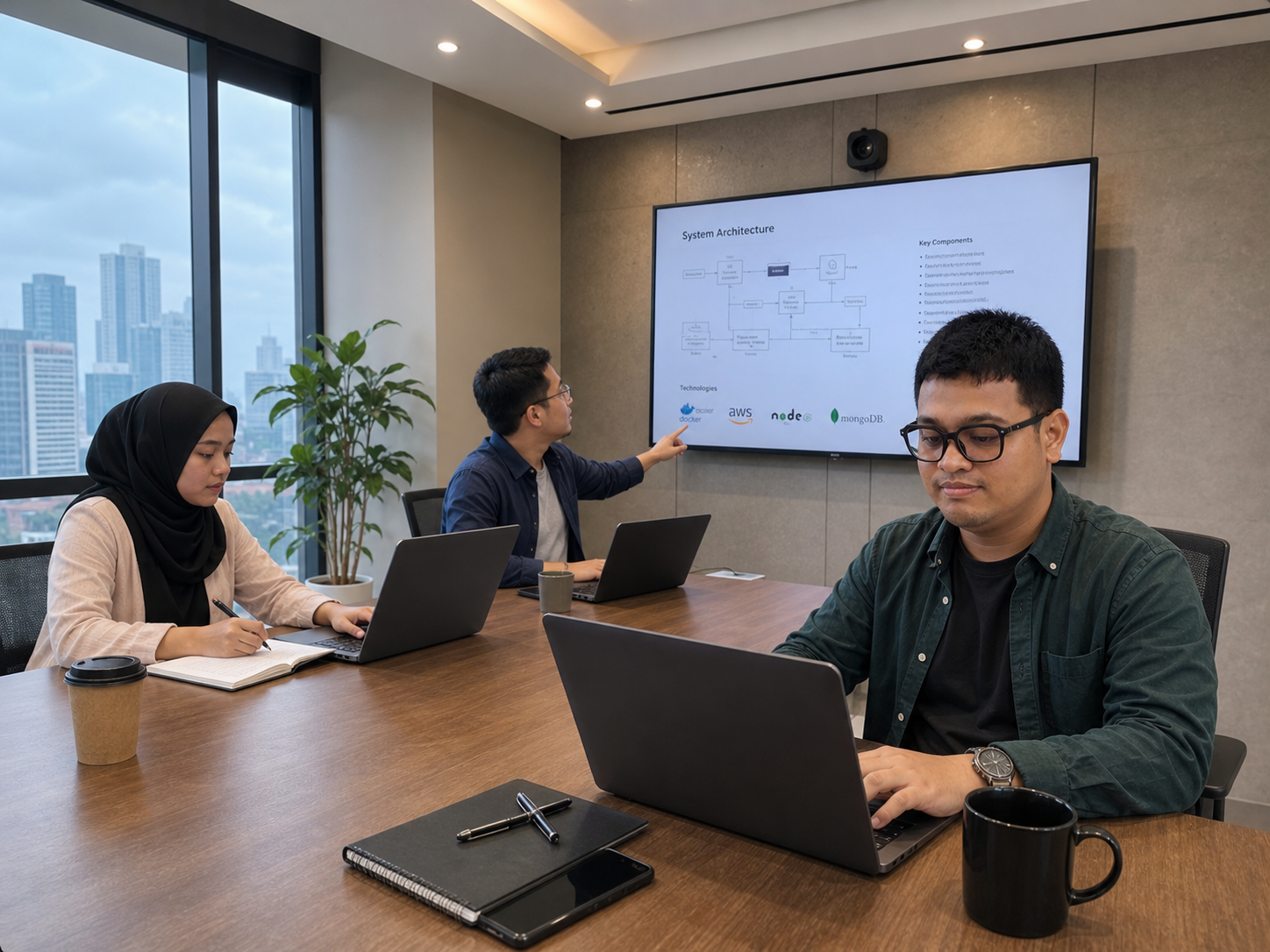 Ilustrasi pertumbuhan proyek teknologi Berlian Tech